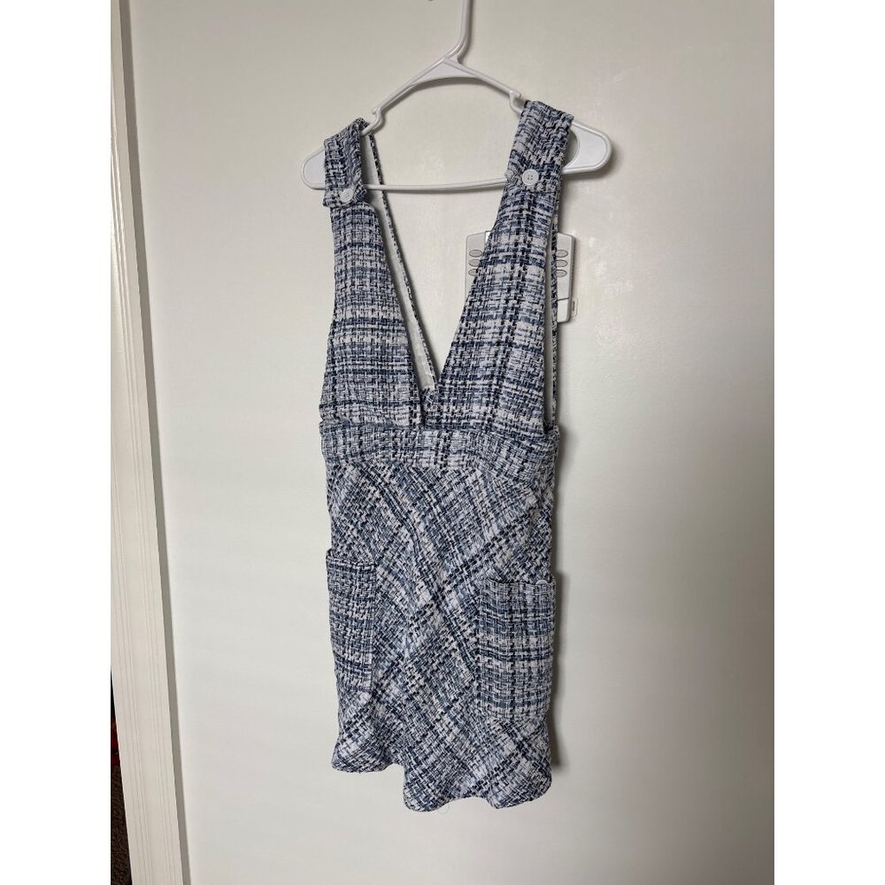 Love Is All Tweed-Style Blue & White Jumper Dress With Pockets, never worn - Picture 2 of 6